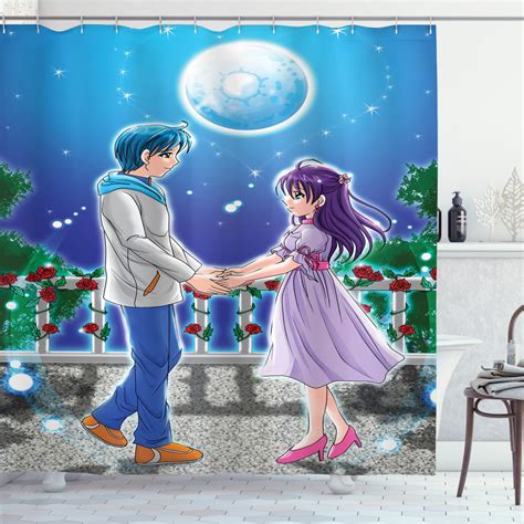 Anime shower curtain - Kawaii Ku Romi Shower Curtain Anime Cartoon Bathroom Decor Waterproof Polyester Fabric Decorative Bathroom Bath Curtains with 12 White Hooks 60x72 Inch Purple Brand: DIEZ $20.68 $ 20 . 68